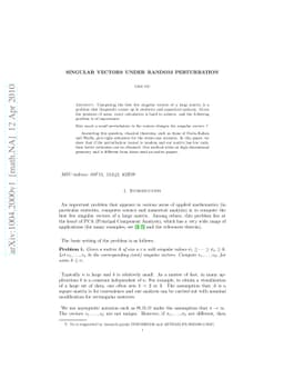 Singular vectors under random perturbation