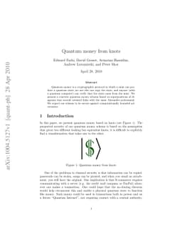 Quantum money from knots