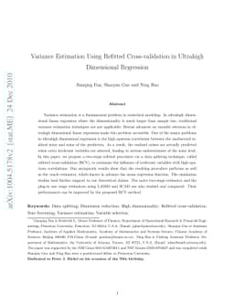 Variance Estimation Using Refitted Cross-validation in Ultrahigh
  Dimensional Regression