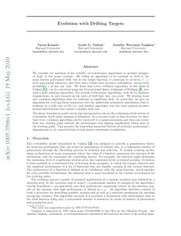 Evolution with Drifting Targets