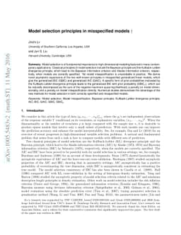 Model Selection Principles in Misspecified Models