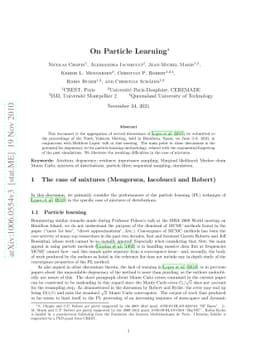 On Particle Learning