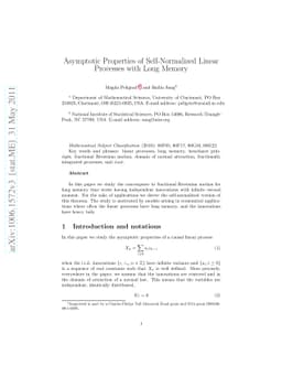 Asymptotic Properties of Self-Normalized Linear Processes with Long
  Memory