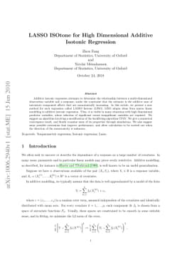 LASSO ISOtone for High Dimensional Additive Isotonic Regression