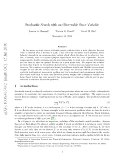 Stochastic Search with an Observable State Variable