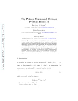 The Poisson Compound Decision Problem Revisited