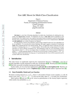 Fast ABC-Boost for Multi-Class Classification
