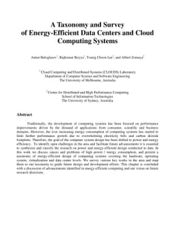 A Taxonomy and Survey of Energy-Efficient Data Centers and Cloud
  Computing Systems