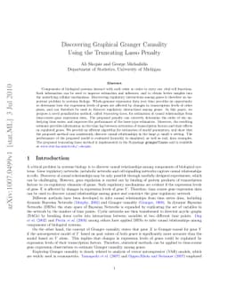 Discovering Graphical Granger Causality Using the Truncating Lasso
  Penalty
