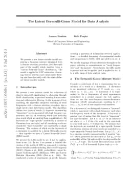 The Latent Bernoulli-Gauss Model for Data Analysis