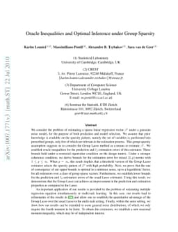 Oracle Inequalities and Optimal Inference under Group Sparsity