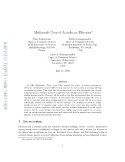 Multimode Control Attacks on Elections