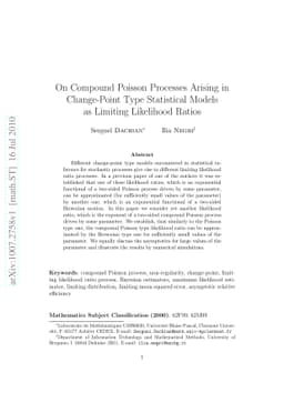 On Compound Poisson Processes Arising in Change-Point Type Statistical
  Models as Limiting Likelihood Ratios