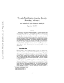 Towards Stratification Learning through Homology Inference