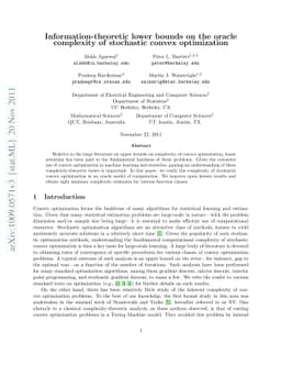 Information-theoretic lower bounds on the oracle complexity of
  stochastic convex optimization