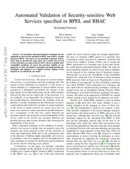 Automated Validation of Security-sensitive Web Services specified in
  BPEL and RBAC (Extended Version)