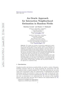 An Oracle Approach for Interaction Neighborhood Estimation in Random
  Fields