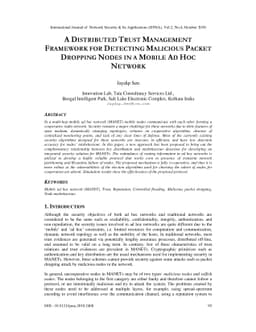 A Distributed Trust Management Framework for Detecting Malicious Packet
  Dropping Nodes in a Mobile Ad Hoc Network