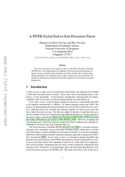 A PDTB-Styled End-to-End Discourse Parser