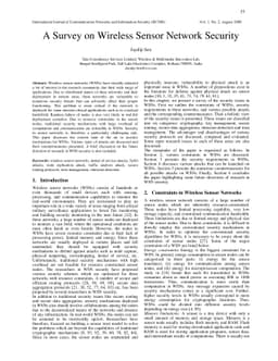 A Survey on Wireless Sensor Network Security