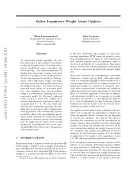 Online Importance Weight Aware Updates