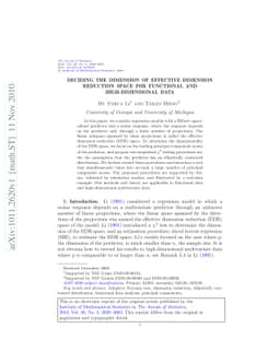 Deciding the dimension of effective dimension reduction space for
  functional and high-dimensional data