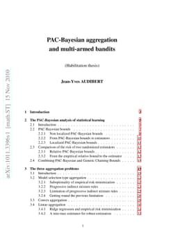 PAC-Bayesian aggregation and multi-armed bandits