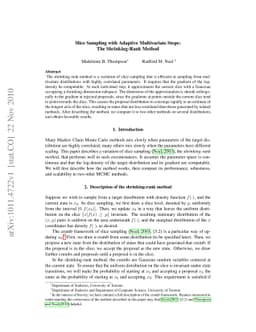 Slice Sampling with Adaptive Multivariate Steps: The Shrinking-Rank
  Method