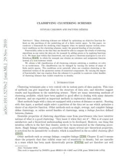 Classifying Clustering Schemes