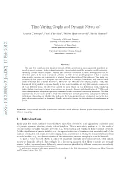 Time-Varying Graphs and Dynamic Networks