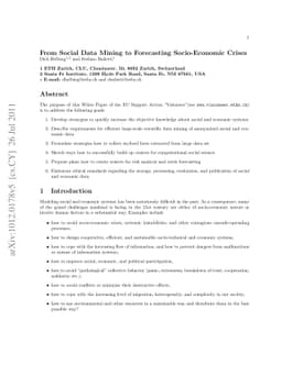 From Social Data Mining to Forecasting Socio-Economic Crisis