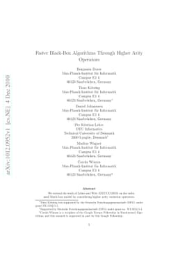 Faster Black-Box Algorithms Through Higher Arity Operators