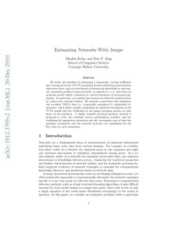 Estimating Networks With Jumps
