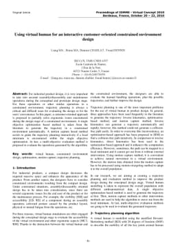 Using virtual human for an interactive customer-oriented constrained
  environment design