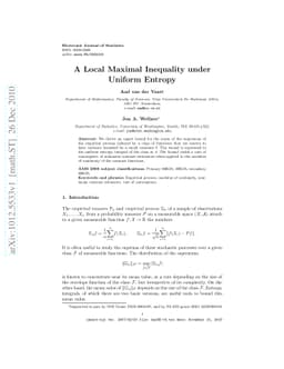 A local maximal inequality under uniform entropy