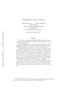 Multiplicative Drift Analysis