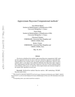 Approximate Bayesian Computational methods