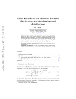 Exact bounds on the closeness between the Student and standard normal
  distributions