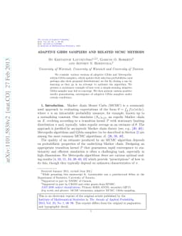 Adaptive Gibbs samplers and related MCMC methods