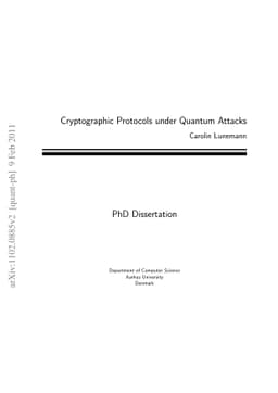 Cryptographic Protocols under Quantum Attacks