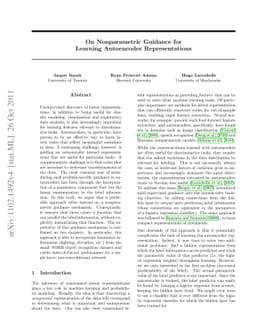 On Nonparametric Guidance for Learning Autoencoder Representations