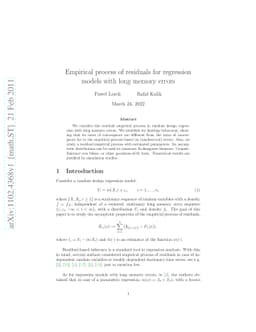 Empirical process of residuals for regression models with long memory
  errors