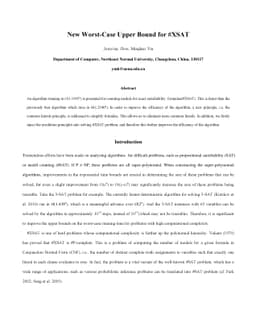 New Worst-Case Upper Bound for #XSAT