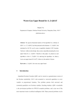 Worst-Case Upper Bound for (1, 2)-QSAT