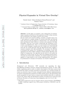 Physical expander in Virtual Tree Overlay