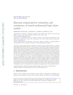 Bayesian nonparametric estimation and consistency of mixed multinomial
  logit choice models