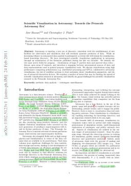 Scientific Visualization in Astronomy: Towards the Petascale Astronomy
  Era