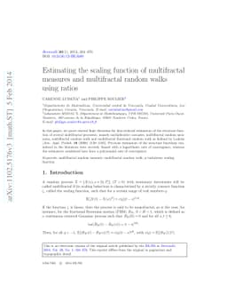 Estimating the scaling function of multifractal measures and
  multifractal random walks using ratios