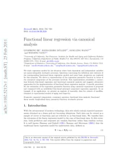 Functional linear regression via canonical analysis