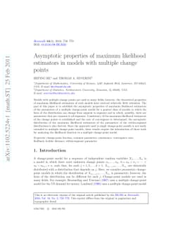 Asymptotic properties of maximum likelihood estimators in models with
  multiple change points